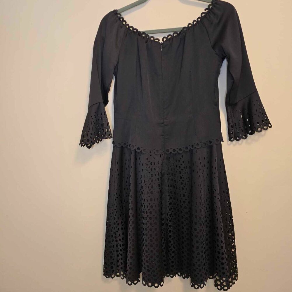 Banana Republic Limited Edition Off Shoulder Eyelet Dress Mink Grey - Picture 10 of 15